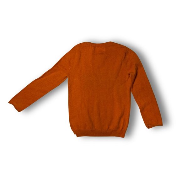 Zadig & Voltaire Kids Rock Sweater 4Y Orange Wool & Cashmere Blend Crewneck Butt - Picture 3 of 8